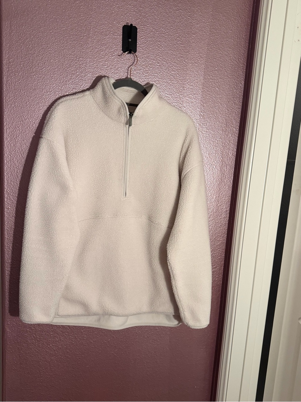 Zella Cream Half-Zip Cowl Fleece Pullover